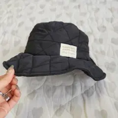 タグ無し未使用 西松屋 キルティングバケットハット バケハ ブラック52cm帽子