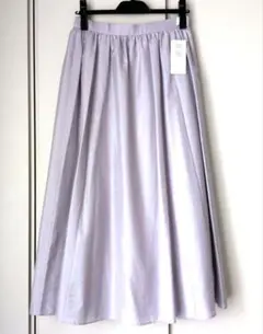 【新品】アンタイトル シアーフレアスカート ラベンダー 03/L 日本製