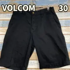 VOLCOM ハーフパンツ ブラック 30 M相当 無地 ストリート【お409】のサムネイル