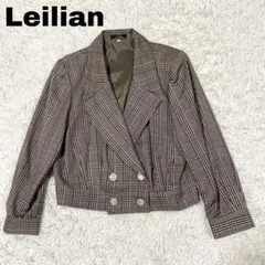 《Leilian》レリアン チェック柄　ジャケット　カジュアルのサムネイル