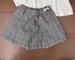 petit main プチマイン フォーマル　入学式　チェック柄スカート80②