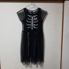 H&M 光るがいこつのワンピース