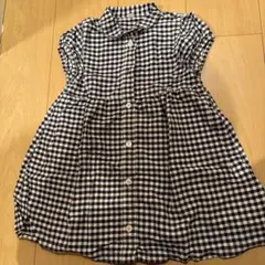 キッズ 半袖ワンピース ギンガムチェック 100 無印良品