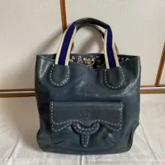 ANNA SUI アナスイ トートバッグ ブルー レザーのサムネイル