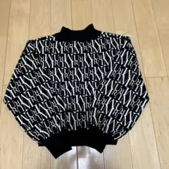 MURUA ロゴ柄 タートルネックセーター