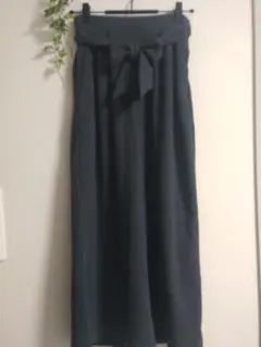 ✤アールユー✤リボン付きワイドパンツ＊グレー☆即日発送☆匿名発送