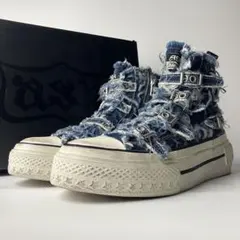 【美品】ASH RAINBOW 厚底　ダメージデニム　ハイカットスニーカー　38