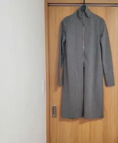ZARA/Trafaluc ヘリンボーン柄 グレー ロングコート