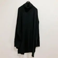 タートルネック セーター オーバーサイズ　ブラック　シンプル