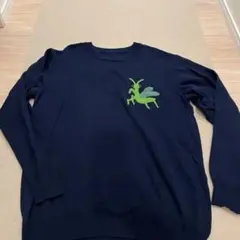 インセクトコレクション　ニットセーター　ネイビー紺　大人M カマキリ先生