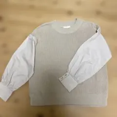 anySiS ベージュ ニット・シャツ コンビネーション 長袖