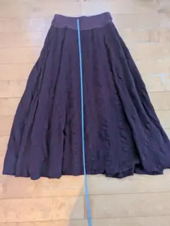 ダークパープル フレアスカート　エコロコ　秋冬
