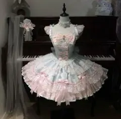【韓嬢】ロリータワンピース ドレス ロリィタ JSK ジャンパースカート 甘ロリ