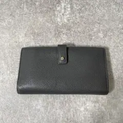 イヴサンローラン 長財布 サックドジュール レザー　グレーのサムネイル