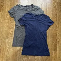 2枚セット　ユニクロ+J グレーとネイビーの半袖Tシャツ S