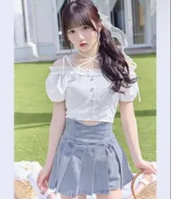 ミシェルマカロン　♡ デニムスカパン xs ライトブルーのサムネイル