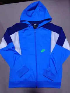 NIKE フード ナイロンジャケット ジュニアL 青