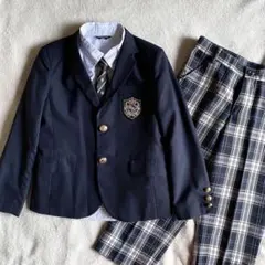 【美品】コムサイズム フォーマルスーツセットアップ 140 4点セット ウール混