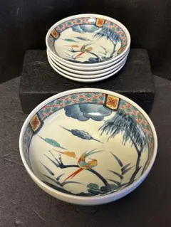 未使用品　有田焼　雅峰窯 古伊万里　小皿　5枚組　＋　中鉢1枚