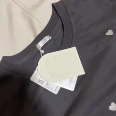 Ange Charme ハート刺繍 Tシャツ