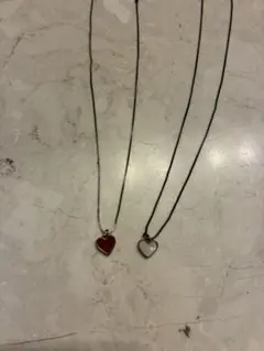 ハート型ネックレス2本セット