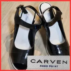 【美品】CARVEN ROND POINT パテントレザー サンダルのサムネイル