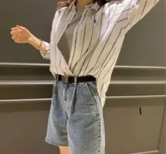 ポロラルフローレン　リネンシャツ　オーバーサイズ　ポニー刺繍　美品