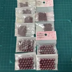 BEADS PARTS パール レッドパープル まとめ売り