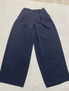 レプシィム　ネイビー タック入り スラックス ウエストゴム