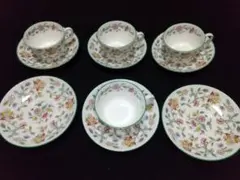 ミントン MINTON ハドンホール カップ&ソーサ４客、ソーサ２枚