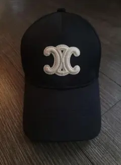 ○ 美品 CELINE トリオンフ ベースボールキャップ ブラック 男女兼用
