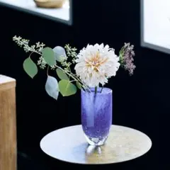 送料込み●中古●HenryDean ヘンリーディーン　限定色●ガラス花瓶●花器 ヘンリーディーン V.Drop S ブルー系 ガラス花瓶 花器 HenryDean