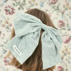 定価5,390円コットンレースリボンバレッタMINT