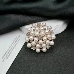 お受験　入学式　卒業式　七五三　謝恩会　パーティー　パール　豪華　ブローチ