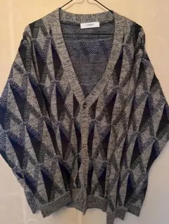 INHERIT ダイヤモンドパターン カーディガンM