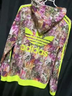 adidas 花柄 フード付きジャージＭ