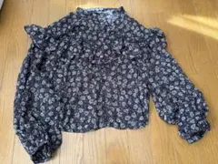 KBFフリル花柄ブラウス 長袖