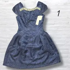 新品未使用タグ付き ROYAL PARTY サイズ1 パーティドレス ネイビー