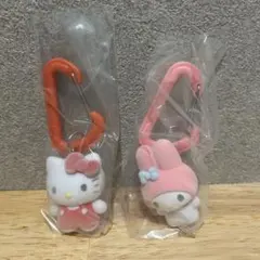 サンリオ　カラフルカラビナマスコットチャーム　ガチャ　キティ　マイメロ