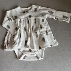 ジェラートピケ クマ柄ロンパース 70-80サイズ