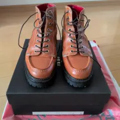 山根靴店 Uチップブーツ TAN 25.5cmのサムネイル