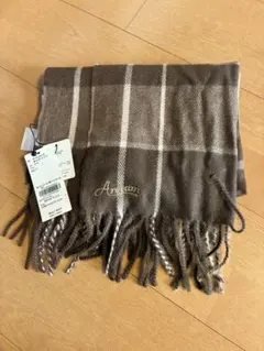 お値下げ！あいにゃん　Areeamブラウン チェック柄 マフラー Fサイズ