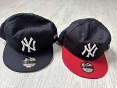 New Era 9FIFTY キャップ ネイビー/レッド　セット