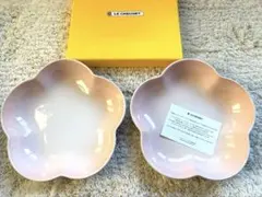 ♡ルクルーゼ　フラワーディッシュ　プレート  バレリーナピンク　深皿　花形　食器 ♡ルクルーゼ フラワーディッシュ プレート バレリーナピンク 深皿