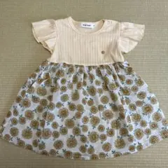 べべ　SLAP SLIP 花柄　ひまわり　半袖　ワンピース 80cm