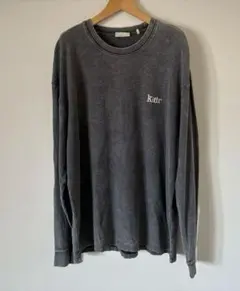 KITH 長袖カットソー チャコールグレー Lサイズ　ピグメント染めのサムネイル