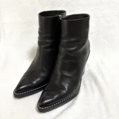 【美品】アレキサンダーワン レザーショートブーツ 36 黒 本革のサムネイル