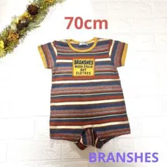 70cm BRANSHES ストライプロンパース 半袖 夏服のサムネイル