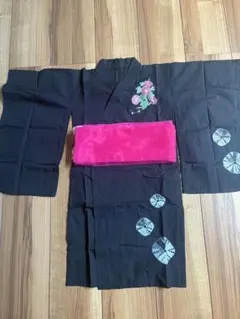 COMME CA ISM 浴衣 90-100cm 黒色のサムネイル
