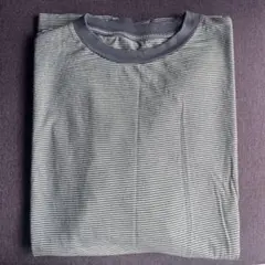 ONC MERINO 3 ブラック メリノウール ロンT カットソー ボーダー